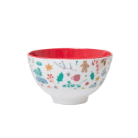 Christmas Print Small Melamine Bowl Rice DK